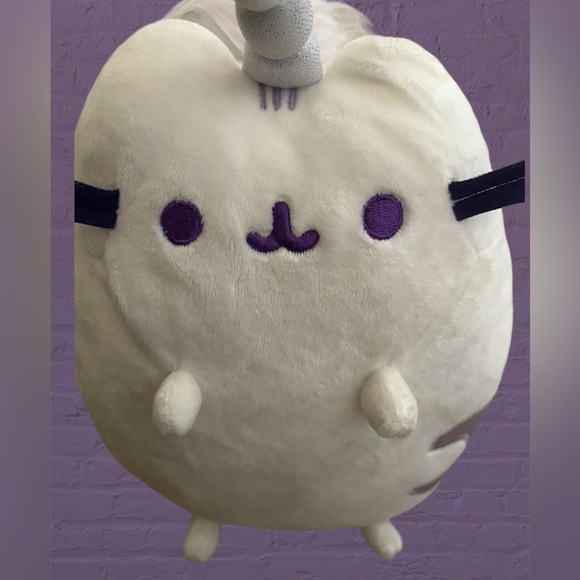 2018 White Pusheen Pusheenicorn Unicorn Cat Plush Stuffed Animal w/ Moon 10" - Picture 4 of 8